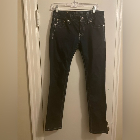 Miss Me Signature Skinny Jeans Dark Blue Size 28 - Picture 1 of 16